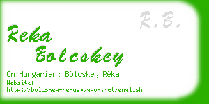 reka bolcskey business card